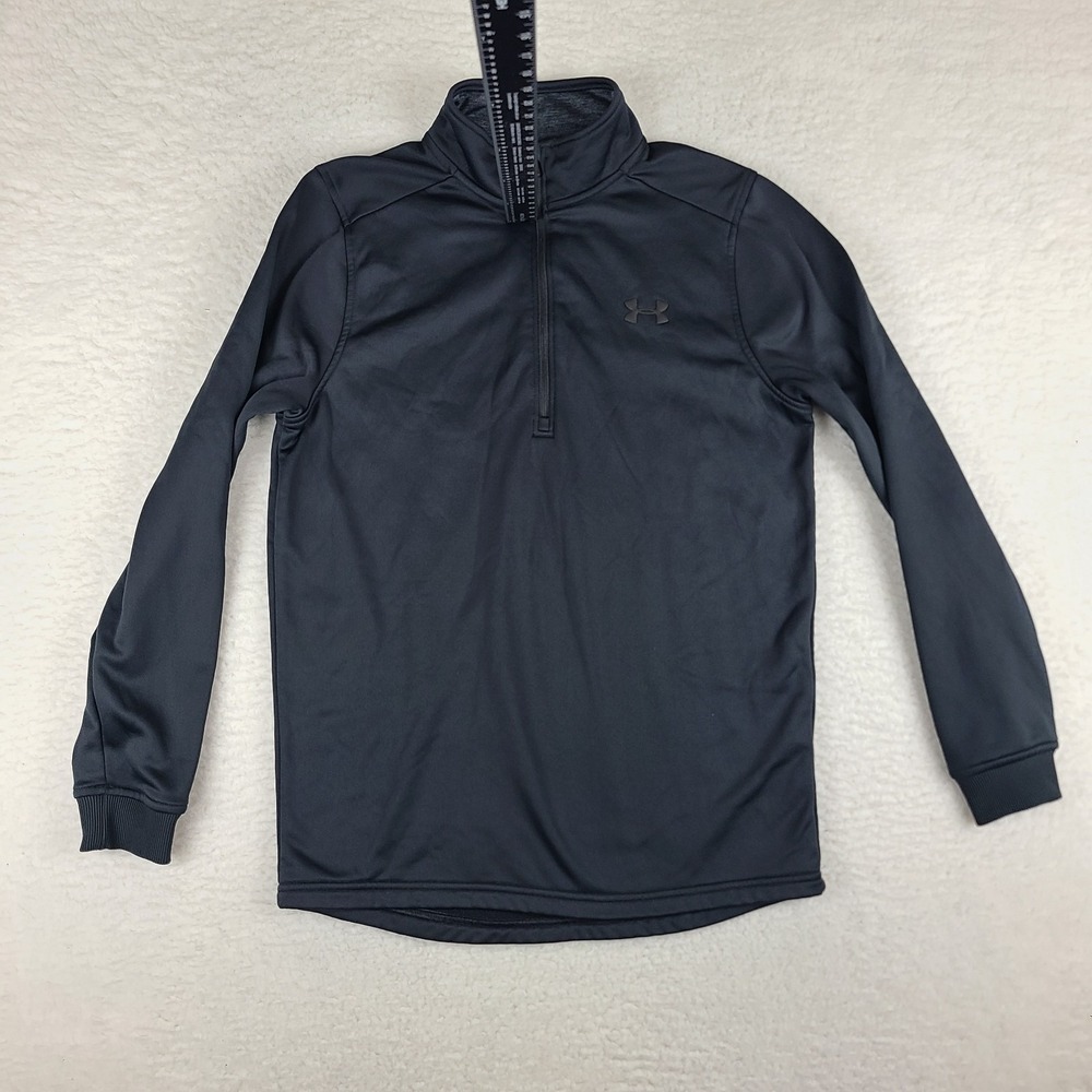 Under Armour Sweater Mens Small Black Loose Coldgear Performance Tech Golf